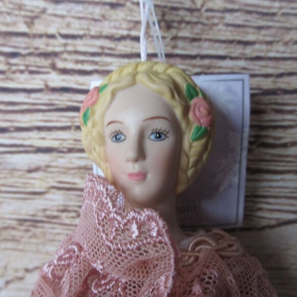 Believe in Vintage Porcelain Doll Head &amp; Ball with Tassel Christmas Ornament - Picture 3 of 7